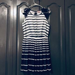 Harper | Navy and White Striped Dress
